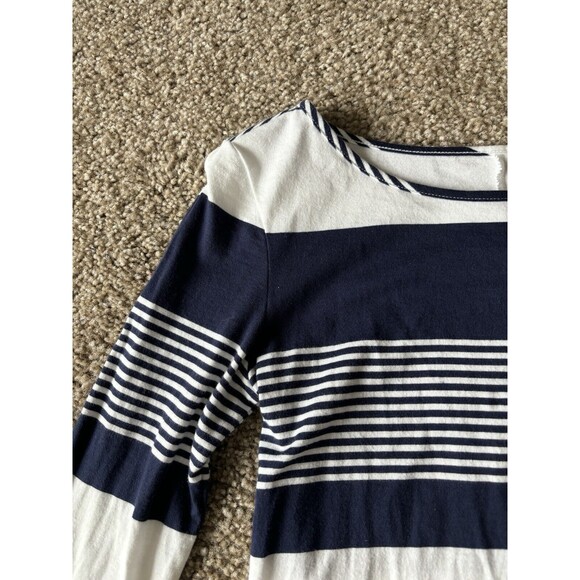 Lilly Pulitzer XXS XS Dress Preppy Striped Cotton Stretchy White Navy Nautical - Picture 3 of 5